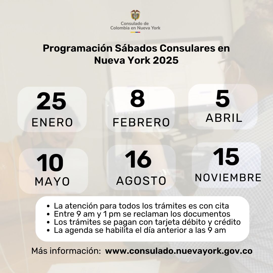 Sabados Consulares 2025 en Nueva York