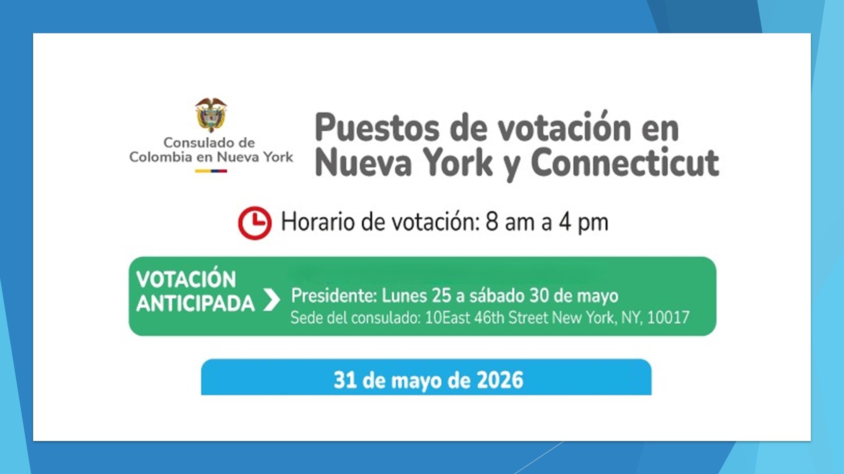 Consulta los puestos de votación en Nueva York y Connecticut para las elecciones de 2026