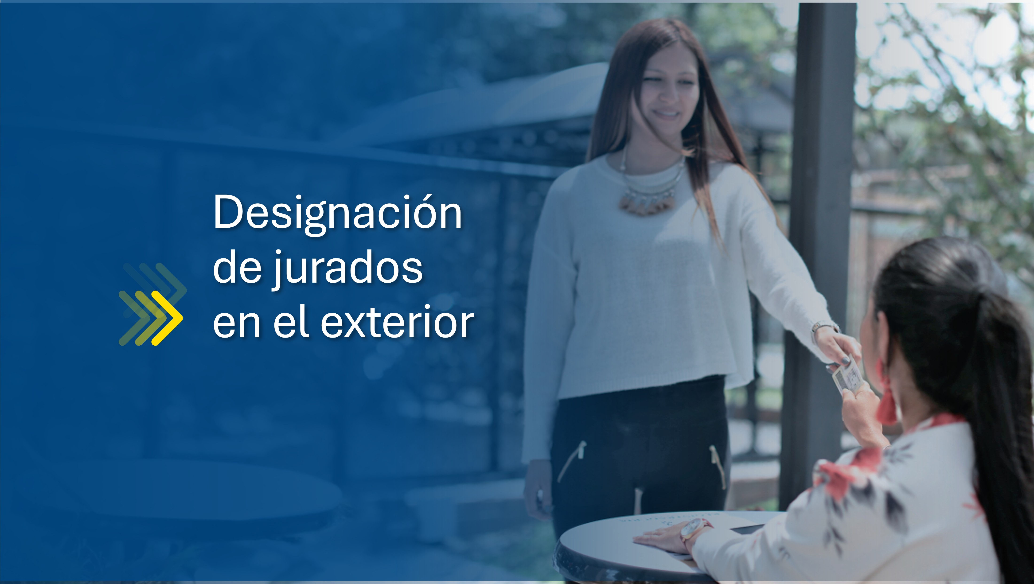 Banner designación jurados en el exterior
