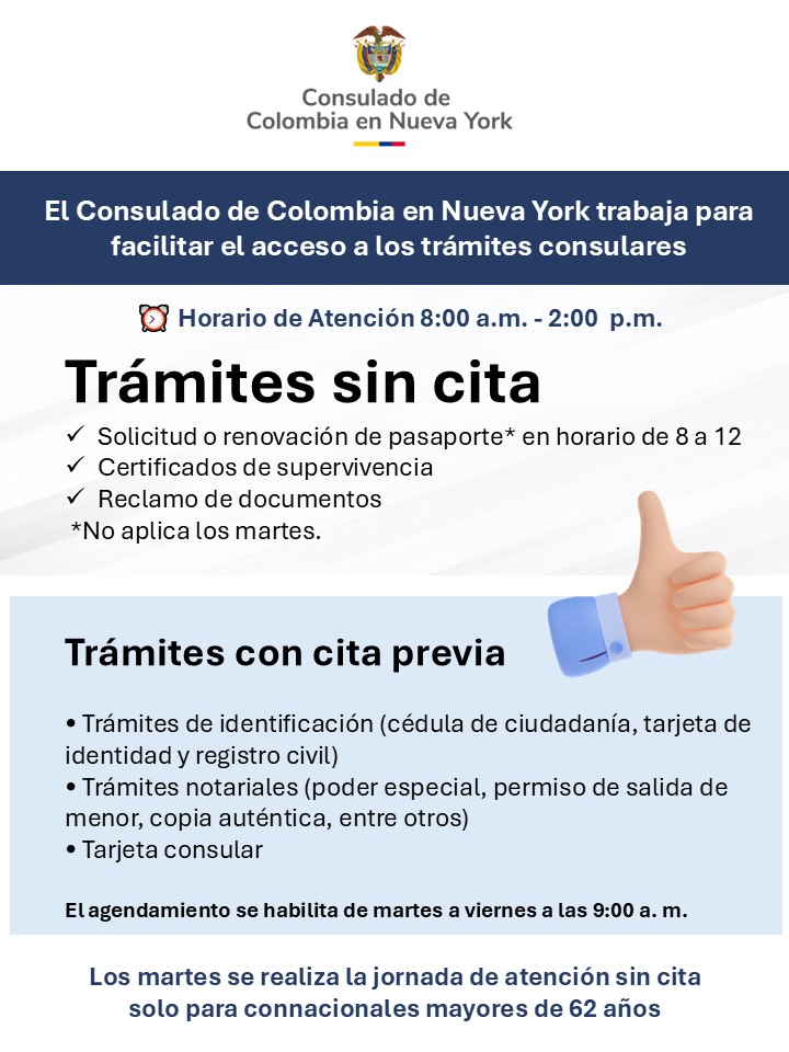 Renueve su pasaporte sin cita entre 8 am a 12 m. NO aplica para los martes