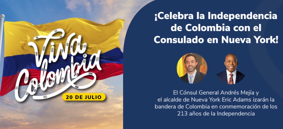 Celebra la Independencia de Colombia con el Consulado en Nueva York