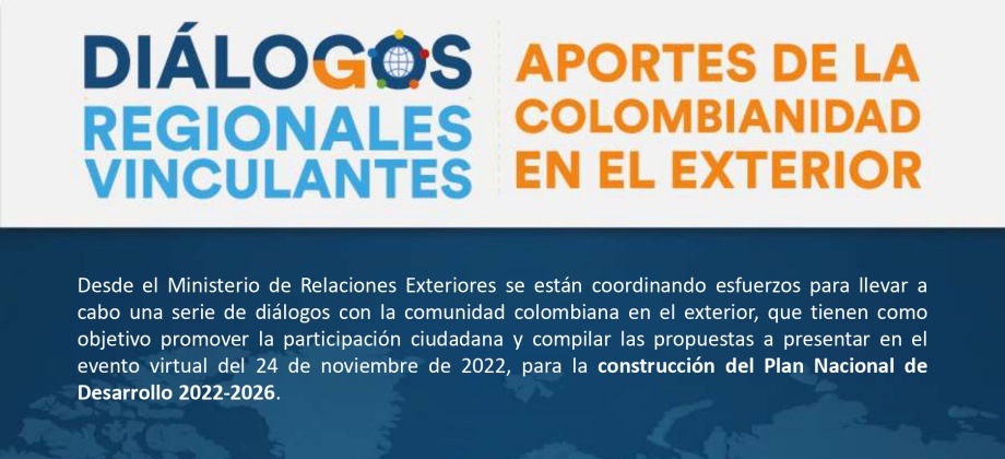 Diálogos Regionales Vinculantes - Aportes de la colombianidad en el exterior