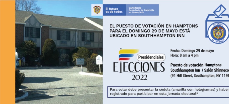 En Hamptons, el puesto de votación está ubicado en Southhampton