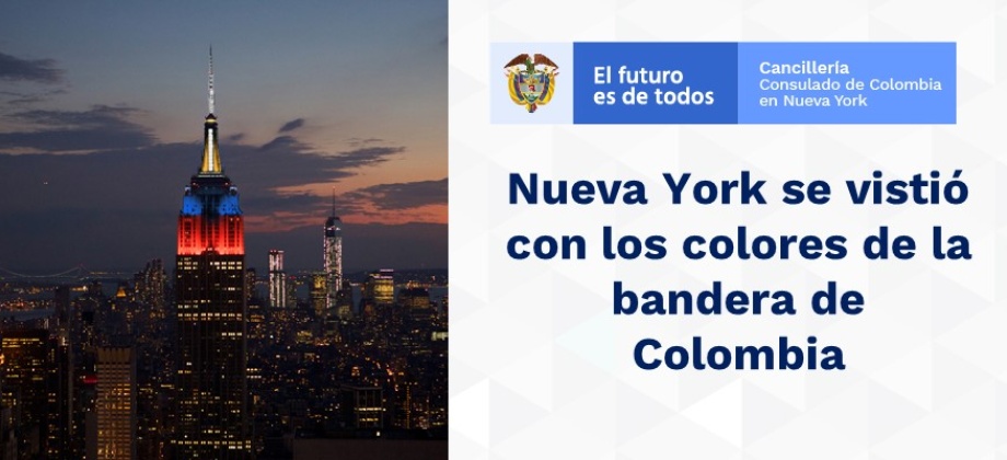 Nueva York se vistió con los colores de la bandera colombiana
