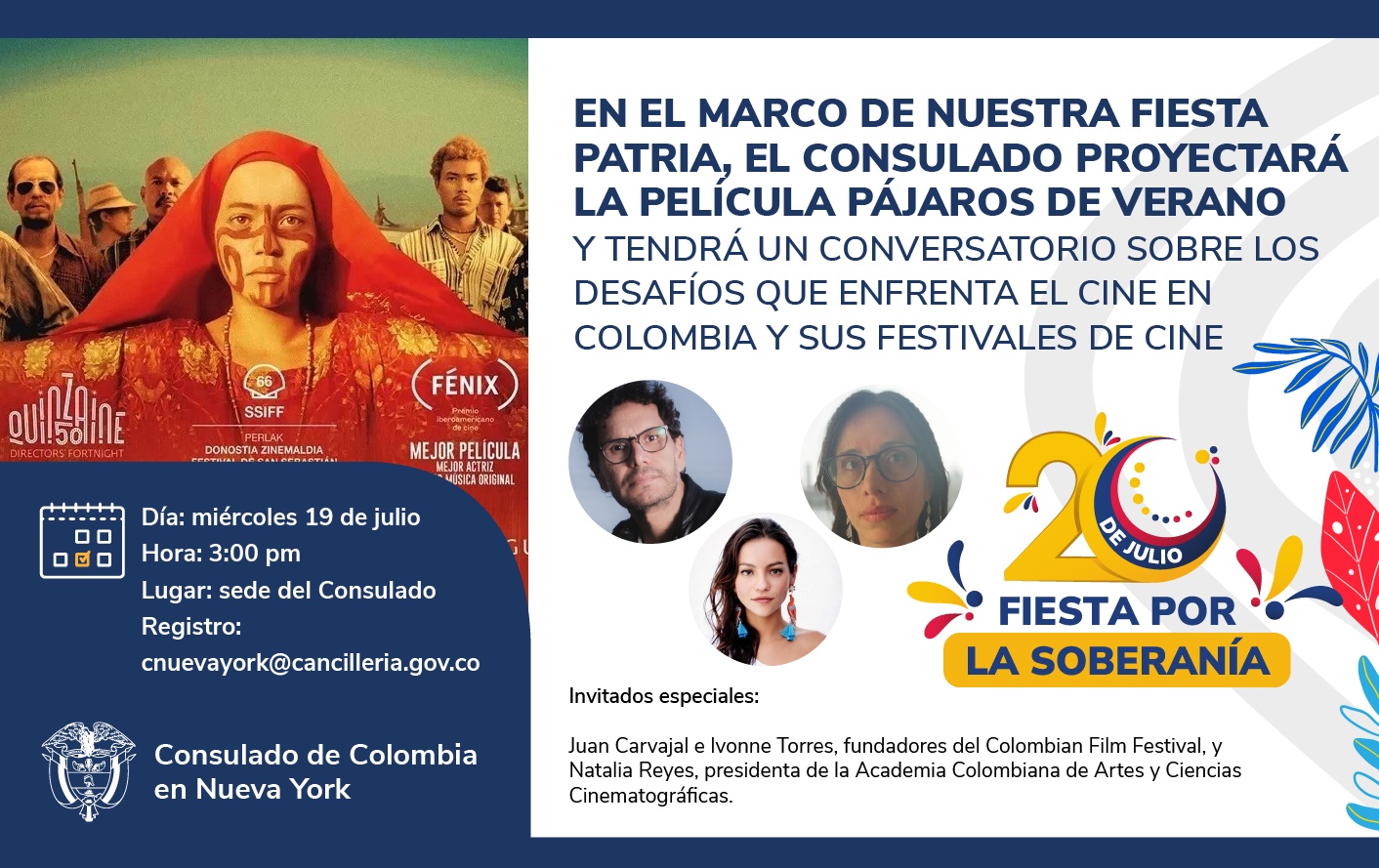Consulado en Nueva York ha preparado una serie de actividades para honrar la Fiesta Nacional de Colombia