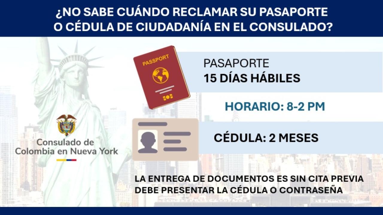 Conozca en qué momento debe reclamar el pasaporte y la cédula
