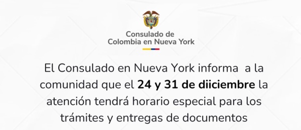El horario de atención para trámites y reclamar documentos el 24 y 31 de diciembre es de 8 a.m. a 12 p.m.