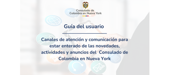 Banner con invitación a conocer las novedades o actividades del Consulado en Nueva York